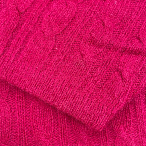 Vintage Express Tricot Sweater Sz Small Pink Wool Angora Cable Knit Crewneck 90s - Picture 10 of 13